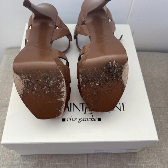 YSL Yves Saint Laurent Tribute platform sandals patent leather - Picture 7 of 10